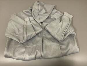 Molifen Heated Hoodie Gray Full-Zip Sweatshirt, USB Powered, Size 2XL